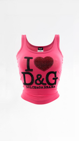 Dolce & Gabbana Rhinestone Tank Top