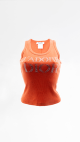 Dior Rhinestone Tank Top