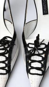 Gianmarco Lorenzi Leather Lace Heels