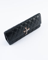 Chrome Hearts Dinner Quilted Leather Clutch Bag
