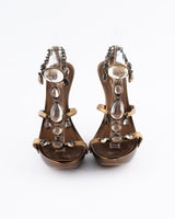 Giuseppe Zanotti Metallic Gold Heels - EU 40.5