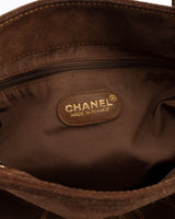 Chanel CC Suede Tote Bag