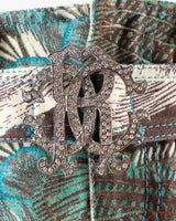 Roberto Cavalli Peacock Print Skirt