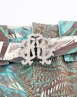 Roberto Cavalli Peacock Print Skirt