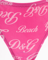 Dolce and Gabbana Pink Logo Bikini