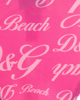 Dolce and Gabbana Pink Logo Bikini