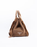 Prada Canapa Fringe Tote Bag