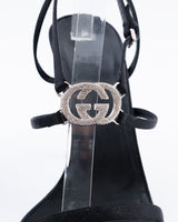 Gucci Swarovski Logo Heels