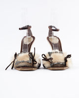 Rene Caovilla Mink Fur Heels - EU 38.5