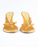 Giuseppe Zanotti Gold Snake Heels - EU 40