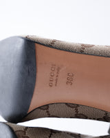 Gucci Monogram Knee High Boots - EU 38