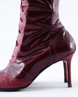 Dior Monogram Red Patent CD Boots - EU 39