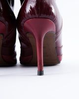 Dior Monogram Red Patent CD Boots - EU 39