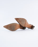 Dior Camouflage Lock and Key Slingback Heels - EU 38