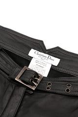 Dior Logo Plate Leather Trousers