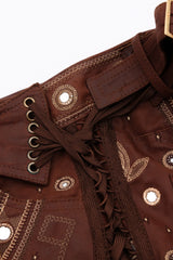 Dior Logo Plate Leather Trousers