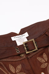 Dior Logo Plate Leather Trousers