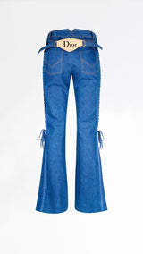 Dior Logo Plate Denim Trousers