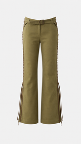 Dior Logo Plate Khaki Green Trousers