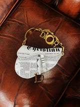 Dior Galliano Newspaper Mini Saddle Bag