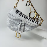 Dior Galliano Newspaper Mini Saddle Bag