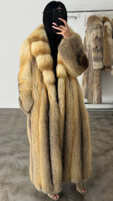 Vintage Golden Island Fox Fur Coat
