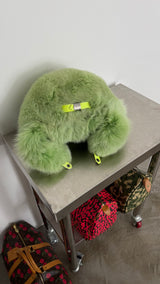 Fox Fur Trapper Hat - Green