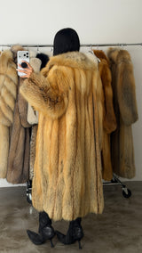 Vintage Golden Island Fox Fur Coat
