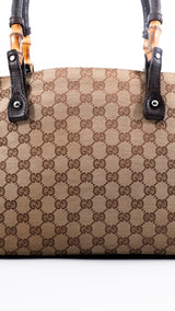 Gucci Monogram Bamboo Tote Bag