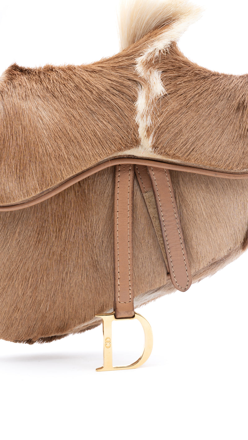 Dior Mohawk Fur Mini Saddle Bag