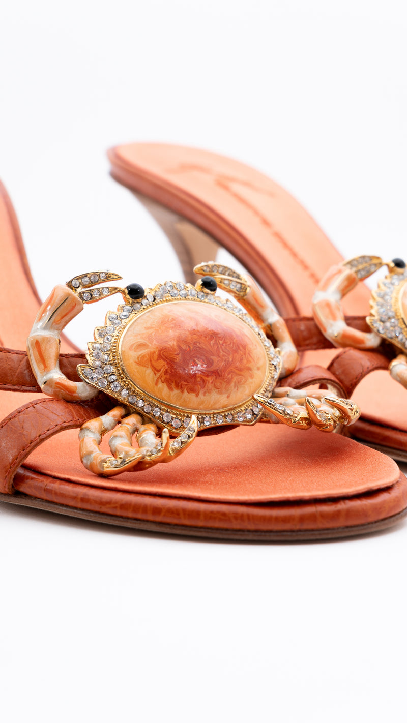 Giuseppe Zanotti Rhinestone Crab Heels