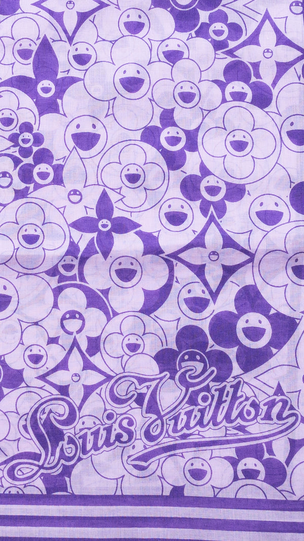 Louis Vuitton X Takashi Murakami Cosmic Blossom Scarf