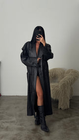 Vintage Leather Trench Coat