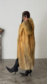 Vintage Golden Island Fox Fur Coat