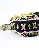 Fendi Lizard Trimmed Beaded Baguette