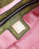 Fendi Lizard Trimmed Beaded Baguette
