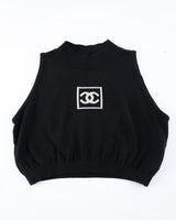 Chanel CC Knit Crop Top