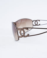 Chanel CC Rhinestone Sunglasses