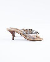 Le Silla Crystal-Embellished Snakeskin Heels - EU 36