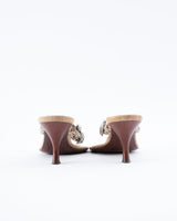 Le Silla Crystal-Embellished Snakeskin Heels - EU 36