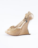 Dior Crocodile Embossed Heels - EU 39