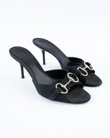 Gucci Monogram Horsebit Heels - EU 38.5