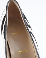 Christian Louboutin Zebra Print Calf Hair Heels - EU 39