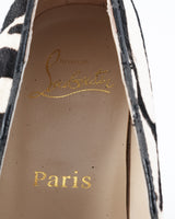 Christian Louboutin Zebra Print Calf Hair Heels - EU 39