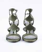 Sergio Rossi Pelle Broadway Python Heels - EU 37.5