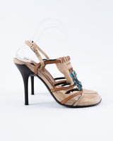Casadei Suede Beaded Heels - EU 38