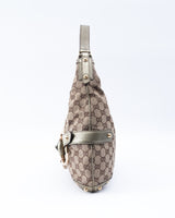 Gucci Monogram Horsebit Hobo Bag