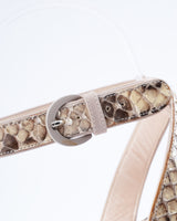 Casadei Python Embossed Leather Heels - EU 37