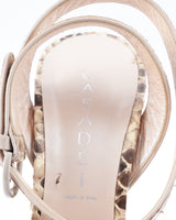 Casadei Python Embossed Leather Heels - EU 37