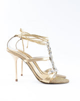 Le Silla Crystal-Embellished Anchor Heels - EU 38